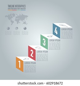 Creative concept for infographic. Timeline infographic design vector and marketing icons for presentation, workflow layout, diagram, annual report, web design. Business concept with 4 options.