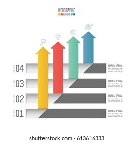 Creative concept for infographic. Timeline infographic design vector and marketing icons for presentation, workflow layout, diagram, annual report, web design. Business concept with 4 options