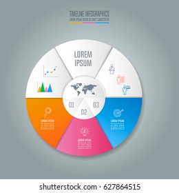 Creative concept for infographic. Timeline infographic design vector and marketing icons for presentation, workflow layout, diagram, annual report, web design. Business concept with 3 options.