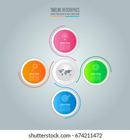 Creative concept for infographic. Timeline infographic design vector and marketing icons for presentation, workflow layout, diagram, annual report, web design. Business concept with 4 options.