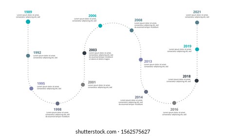 Creative concept for infographic timeline. Process chart. Vector business template for presentation.