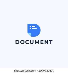 creative concept letter D document logo,