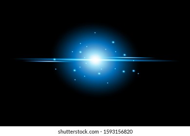 Creative concept, light burst starlight explosion vector set with isolated sparkles on a black background For illustration, template design, artwork, banner, radiation from energy from magic flash
