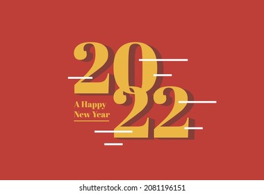 Creative concept logo design of 2022 Happy New Year