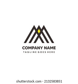 creative concept logo design letter M for logo company or symbol