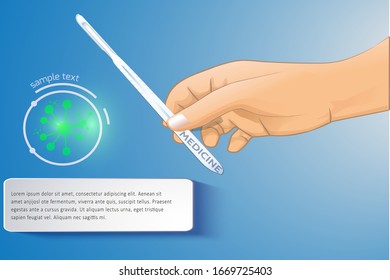 Creative concept medicine infographic, virus data visualization. Abstract elements, options, vector business template for presentation.