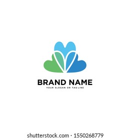 creative concept of modern design vector template heart