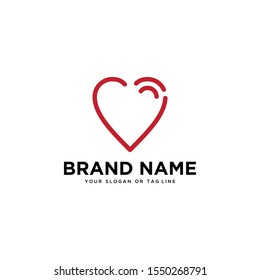 creative concept of modern design vector template heart