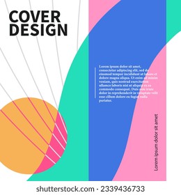 Concepto creativo en estilo moderno mínimo para identidad corporativa, marca, publicidad en medios sociales, promoción.