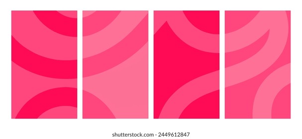 Creative concept modern template design. Set of abstract pink background, mother, love, valentine color. Vector illustration