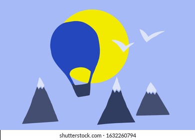 Creative concept photo of aerostat