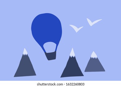 Creative concept photo of aerostat