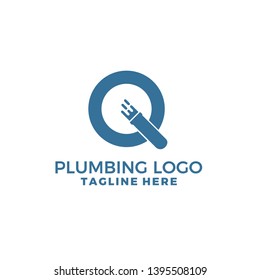 the creative concept of plumbing becomes a unique logo