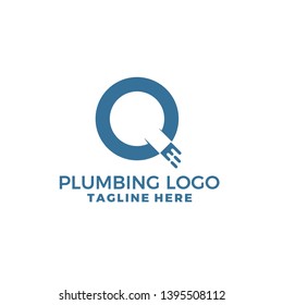 the creative concept of plumbing becomes a unique logo