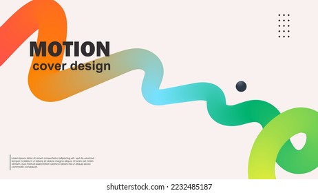 Concepto creativo para afiches, banner en estilo moderno mínimo para identidad corporativa, marca, publicidad en medios sociales, promoción. Líneas de gradiente dinámico fluido. Ilustración del vector