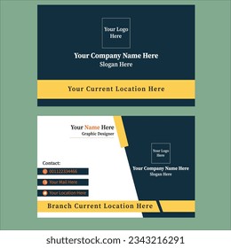 Creative Concept simple Style Business card vector Design