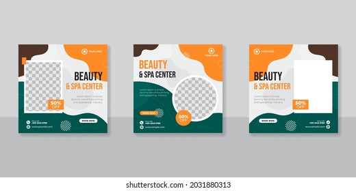 Creative concept social media template for beauty salon - Powered by Shutterstock - Get 15% off with code: PIKWIZARD15
