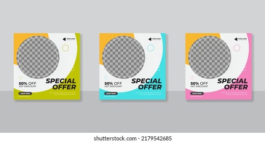Creative concept social media template for fashion sale 
