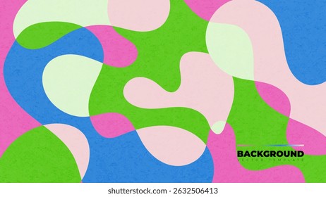 Creative concept of summer Abstract background, a fluid organic pattern in pink, soft blue, green, and cream tones forms a vibrant backdrop. for creative projects, posters, or summer-themed events.