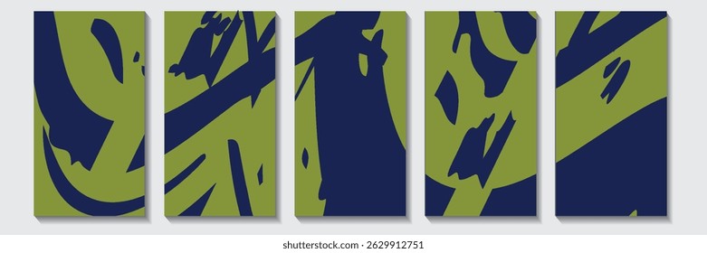 Concepto creativo de tarjetas brillantes de verano con hojas tropicales abstractas. Plantillas de diseño de estilo minimalista de arte moderno para celebración, anuncios, marca, Anuncio, portada, etiqueta, póster, ventas