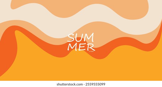 Creative concept of summer bright cover, card or poster in minimal style for corporate identity, branding, social media ads, promo.