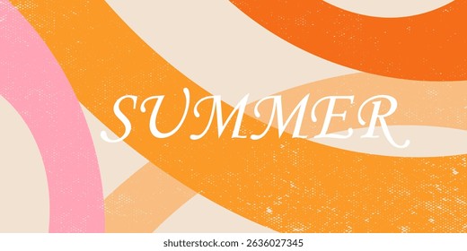 Concepto creativo de la cubierta brillante del verano, tarjeta o cartel en estilo mínimo para la identidad corporativa, marca, anuncios de redes sociales, promoción. Eps10