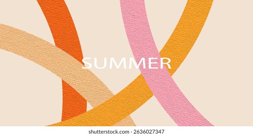 Concepto creativo de la cubierta brillante del verano, tarjeta o cartel en estilo mínimo para la identidad corporativa, marca, anuncios de redes sociales, promoción.