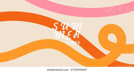 Concepto creativo de la cubierta brillante del verano, tarjeta o cartel en estilo mínimo para la identidad corporativa, marca, anuncios de redes sociales, promoción. Plantilla de diseño moderno en estilo geométrico de moda