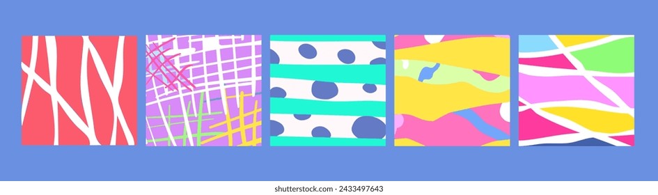 Creative concept of summer bright and juicy cards set. Modern abstract art design with smooth shapes. Templates for celebration, ads, branding, banner, cover, label, poster, sales..