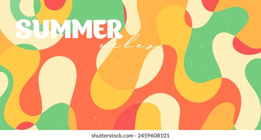 Creative concept of summer bright and juicy cards. Modern abstract art design with liquid shapes with overlay effect. Templates for celebration, ads, branding, banner, cover, label, poster, sales