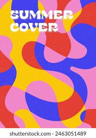 Creative concept of summer bright and juicy cards set. Modern abstract art design with liquid shapes with overlay effect. Templates for celebration, ads, branding, banner, cover, label, poster, sales
