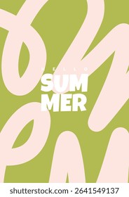 Creative concept of summer bright and juicy cards set. Modern abstract art design with wavy shapes and lines. Templates for celebration, ads, branding, banner, cover, label, poster, sales 