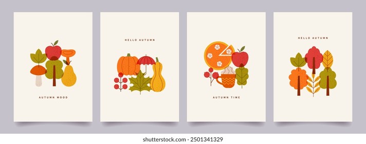 Concepto creativo de conjunto de carteles brillantes de verano. Diseño abstracto moderno con tipografía, frutas geométricas de verano, Formas con efecto superpuesto. Plantilla para branding, anuncios, Anuncio, portada, tarjeta, ventas.