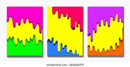 Creative concept with trendy colorful and abstract melted design. Simple trendy backgrounds for branding, banner, cover, card, magazine, poster.  