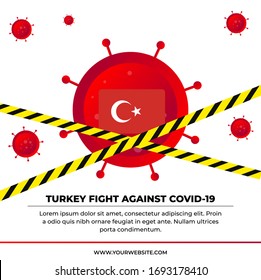 A creative concept of TURKEY fight against Covid-19 by lockdown. You can use this creative in your multipurpose usage like social media, digital marketing & awareness campaigns.
