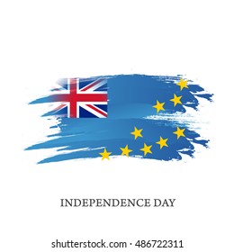 Creative concept of Tuvalu Independence Day banner or poster background.