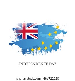 Creative concept of Tuvalu Independence Day banner or poster background.
