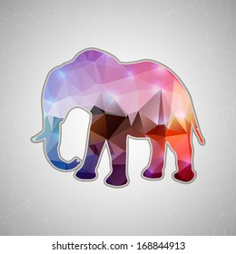 Creative concept vector elephant icon isolated on background