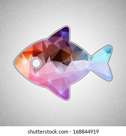 Creative concept vector fish icon isolated on background