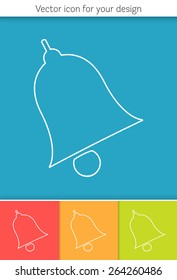 Creative concept vector icon of bell for Web and Mobile Applications isolated on background. Vector illustration creative template design, Business software and social media.