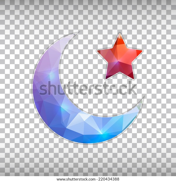 Creative concept vector icon of Crescent Islamic\
symbol for Web and Mobile Applications isolated on background.\
Vector illustration creative template design, Business software and\
social media.