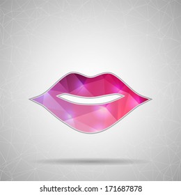 Creative concept vector icon of mouth for Web and Mobile Applications isolated on background. Vector illustration creative template design, Business software and social media.