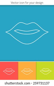 Creative concept vector icon of mouth for Web and Mobile Applications isolated on background. Art illustration creative template design, Business software and social media.