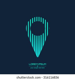 Creative concept vector icon of pointer for Web and Mobile Applications isolated on white background. Vector illustration creative template design, Business software and social media.