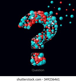 Creative concept vector icon of question mark for Web and Mobile Applications isolated on background. Art illustration template design, Business infographic and social media, origami icons