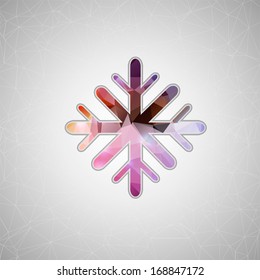 Creative concept vector icon of snowflake for Web and Mobile Applications. Vector illustration creative template design, Business software and social media.
