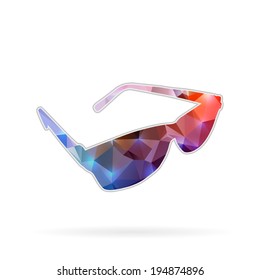 Creative concept vector icon of sun glasses for Web and Mobile Applications isolated on background. Vector illustration creative template design, Business software and social media.
