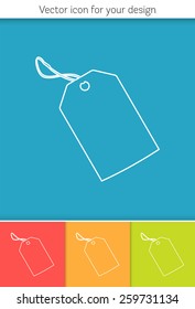 Creative concept vector icon of tag discounted for Web and Mobile Applications isolated on background. Vector illustration creative template design, Business software and social media.