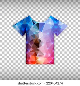 Creative concept vector icon of tee shirt for Web and Mobile Applications isolated on background. Vector illustration creative template design, Business software and social media.