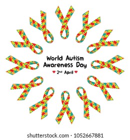 Creative concept vector illustration for World Autism awareness day. Can be used for banners, backgrounds, badge, icon, medical posters, brochures, print and health care awareness campaign for autism.